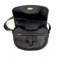 Hermes Vintage Black Leather Gold Hardware Shoulder Crossbody Flap Bag