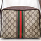 GUCCI Shoulder Bag Purse Sherry Line GG PVC Leather Vintage Authentic