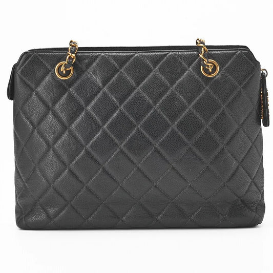 CHANEL Matelasse Outside Flap Shoulder Bag Black 590669