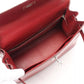 HERMES Kelly 28 2way Handbag Ardennes leather Red Rouge vif Used Women K SHW