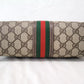 GUCCI Shoulder Bag Purse Sherry Line GG PVC Leather Vintage Authentic