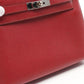 HERMES Kelly 28 2way Handbag Ardennes leather Red Rouge vif Used Women K SHW