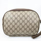 Gucci Vintage Clutch Second Bag Purse Sherry Brown Leather GG Supreme Authentic