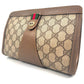 Gucci Vintage Sherry Line Clutch Bag Purse PVC Leather GG Brown Authentic #0325