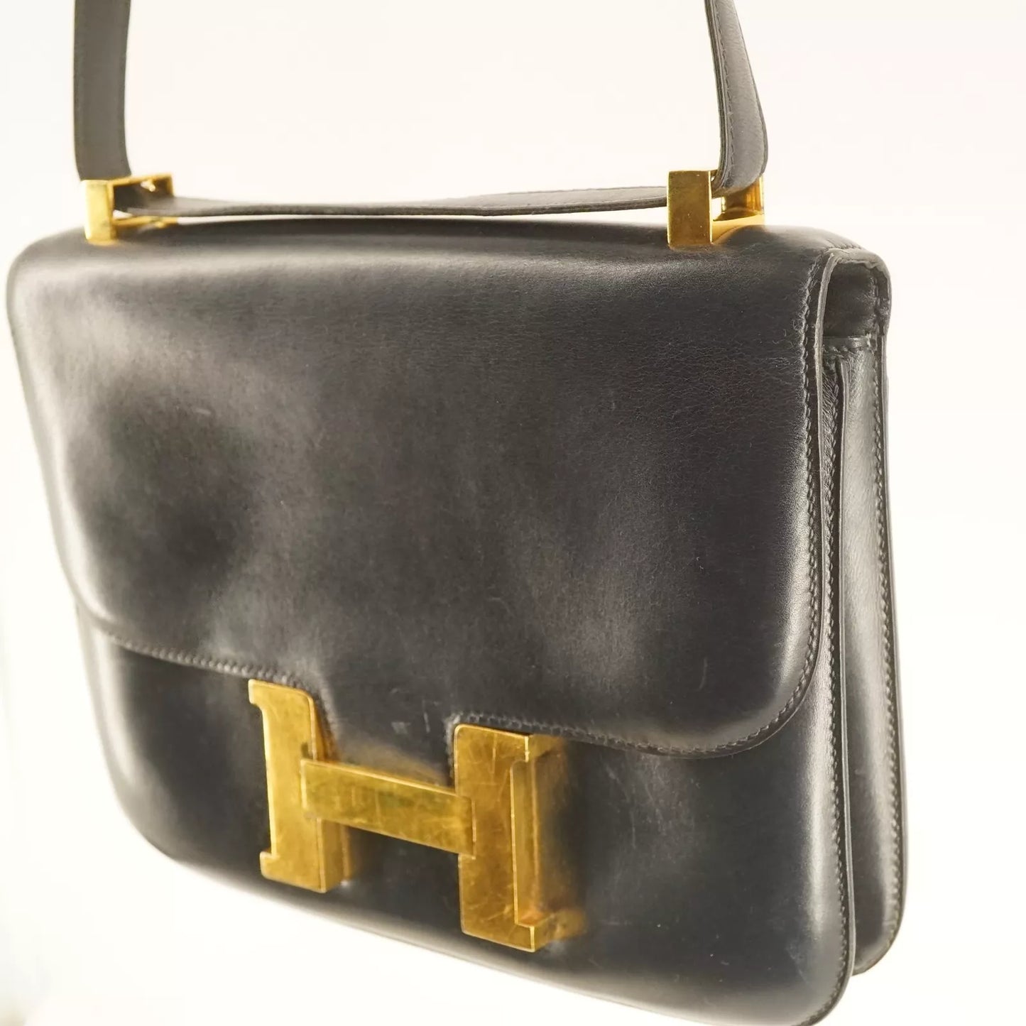 Hermes Constance Navy H Bag with Gold Hardware 9" - Free Shipping USA