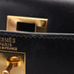 HERMES Kelly 28 Hand shoulder bag A Box calf leather Calfskin Black Used GHW