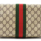 Vintage GUCCI [Rank A] GG Sherry Line Clutch Bag Purse PVC Flap Pouch Authentic