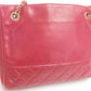 CHANEL Matelasse Leather Double Chain  Shoulder Bag #35820