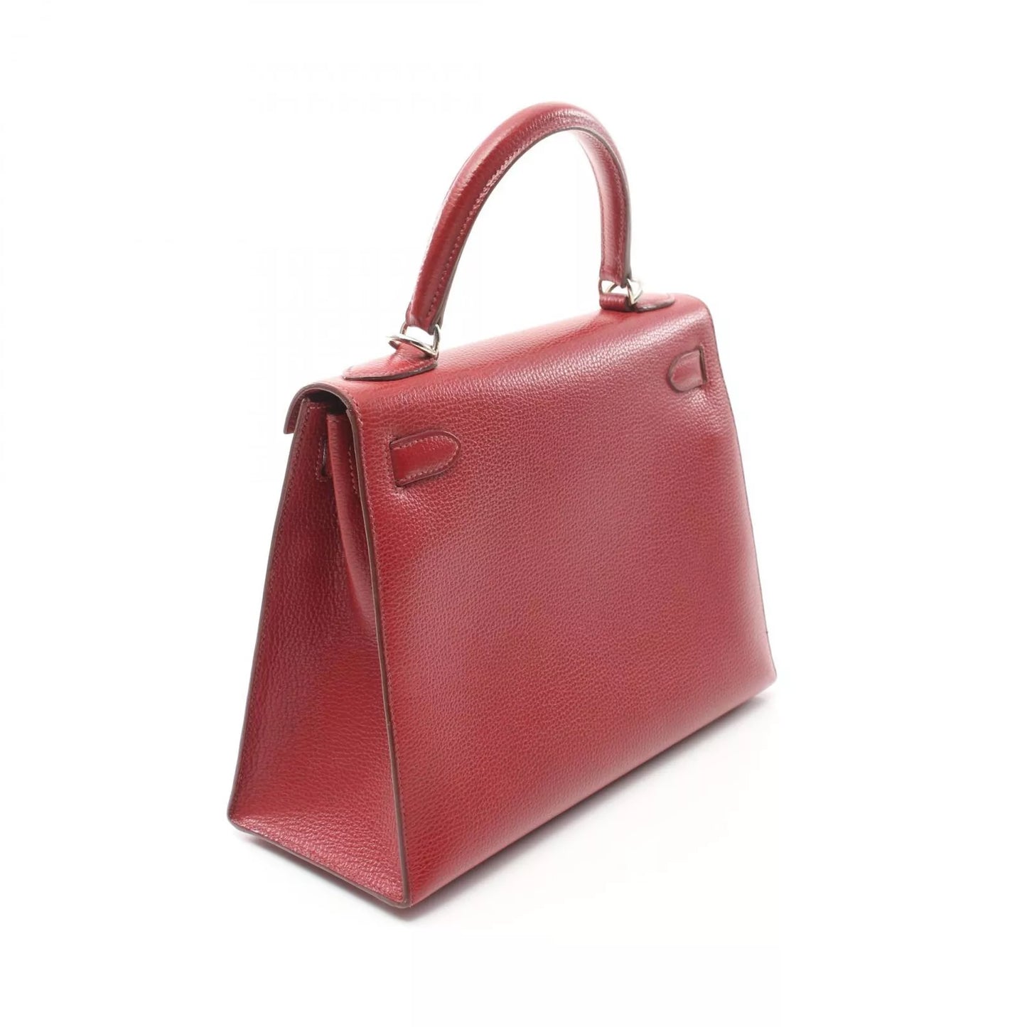 HERMES Kelly 28 2way Handbag Ardennes leather Red Rouge vif Used Women K SHW