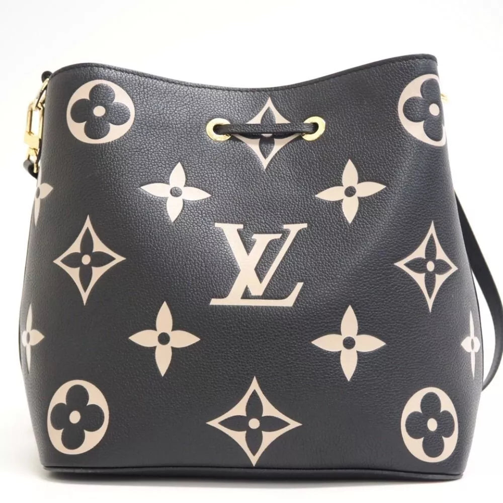 Louis Vuitton M45497 Neonoe Mm Monogram Empreinte Shoulder Bag Black *Erl943