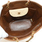 CHANEL Matelasse Chain Shoulder Bag Leather Canvas Beige x Brown Bicolor 241212T