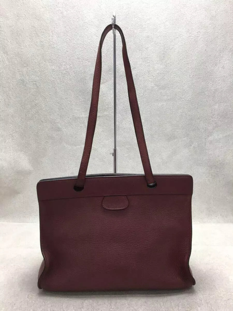 HERMES Hermes Musee Tote bag Leather Bordeaux □D stamp from Japan