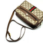 Vintage Gucci Shoulder Bag Purse GG Supreme PVC Leather Brown Authentic