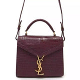 SAINT LAURENT PARIS Cassandra 2wayHandbag Embossed Leather Bordeaux 623930