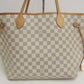 Authentic Louis Vuitton Damier Azur Neverfull MM Shoulder Tote Bag #33720