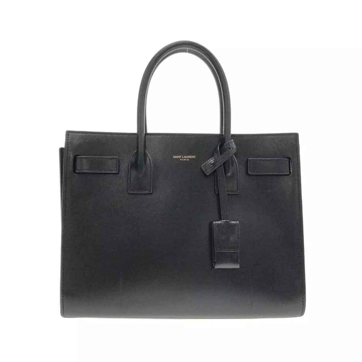 Auth SAINT LAURENT PARIS Classic Baby Sucked Jules 421863 Black Leather Handbag