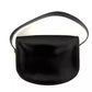 Hermes Vintage Black Leather Gold Hardware Shoulder Crossbody Flap Bag