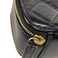 Auth CHANEL Matelasse Black Vintage Calfskin Vanity Bag gold hardware