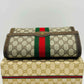 Vintage Gucci Sherry Line GG Supreme Clutch bag PVC Leather Brown