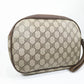 Gucci Vintage Clutch Second Bag Purse Sherry Brown Leather GG Supreme Authentic