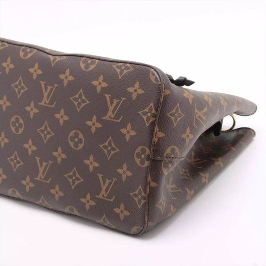 Louis Vuitton Monogram Macassar Neonoe Bucket Bag Leather Brown