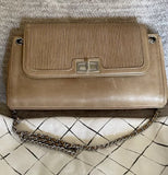 Reduced! Chanel Vintage Beige / Tan / Nude Lambskin Leather Shoulder Bag.