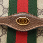 Vintage GUCCI [Rank A] GG Sherry Line Clutch Bag Purse PVC Flap Pouch Authentic