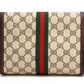 Gucci Vintage Bag Clutch Handbag Purse Sherry GG Supreme Brown Small Authentic