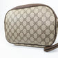 Gucci Vintage Clutch Second Bag Purse Sherry Brown Leather GG Supreme Authentic