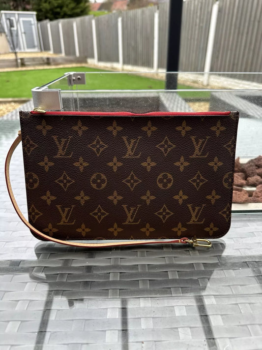 Louis Vuitton Monogram Neverfull Pouch Pochette MM GM