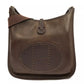 Auth HERMES Evelyne PM Dark Brown Amazonia Buffle Square D Shoulder Bag