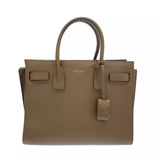 Auth SAINT LAURENT PARIS Sac De Jour Baby 398710 Brown Leather Tote Bag