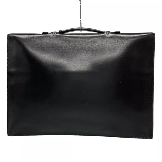 Auth HERMES Quirus - Black Box Calf Circle C Business Bag